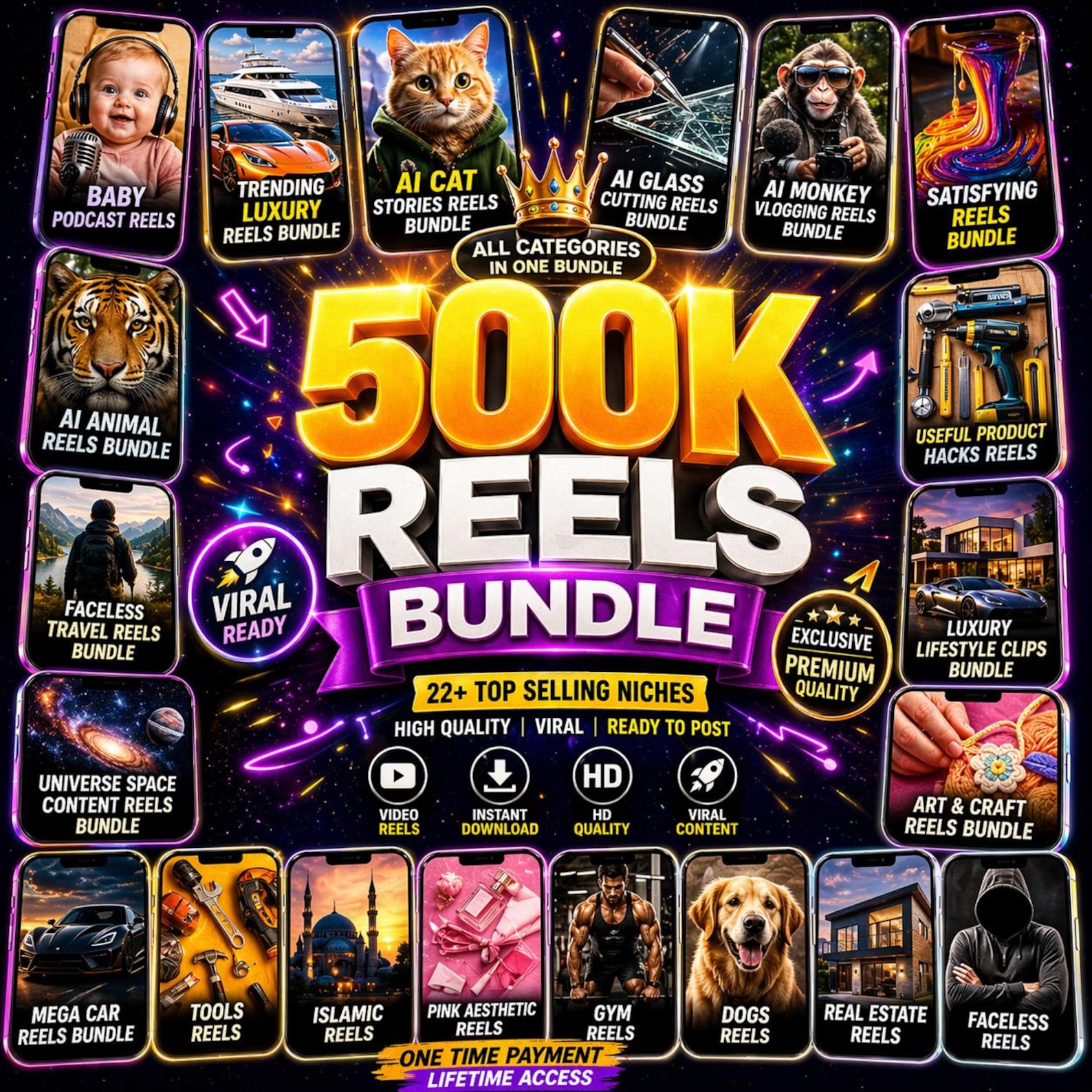 500,000 Viral Reels Bundle